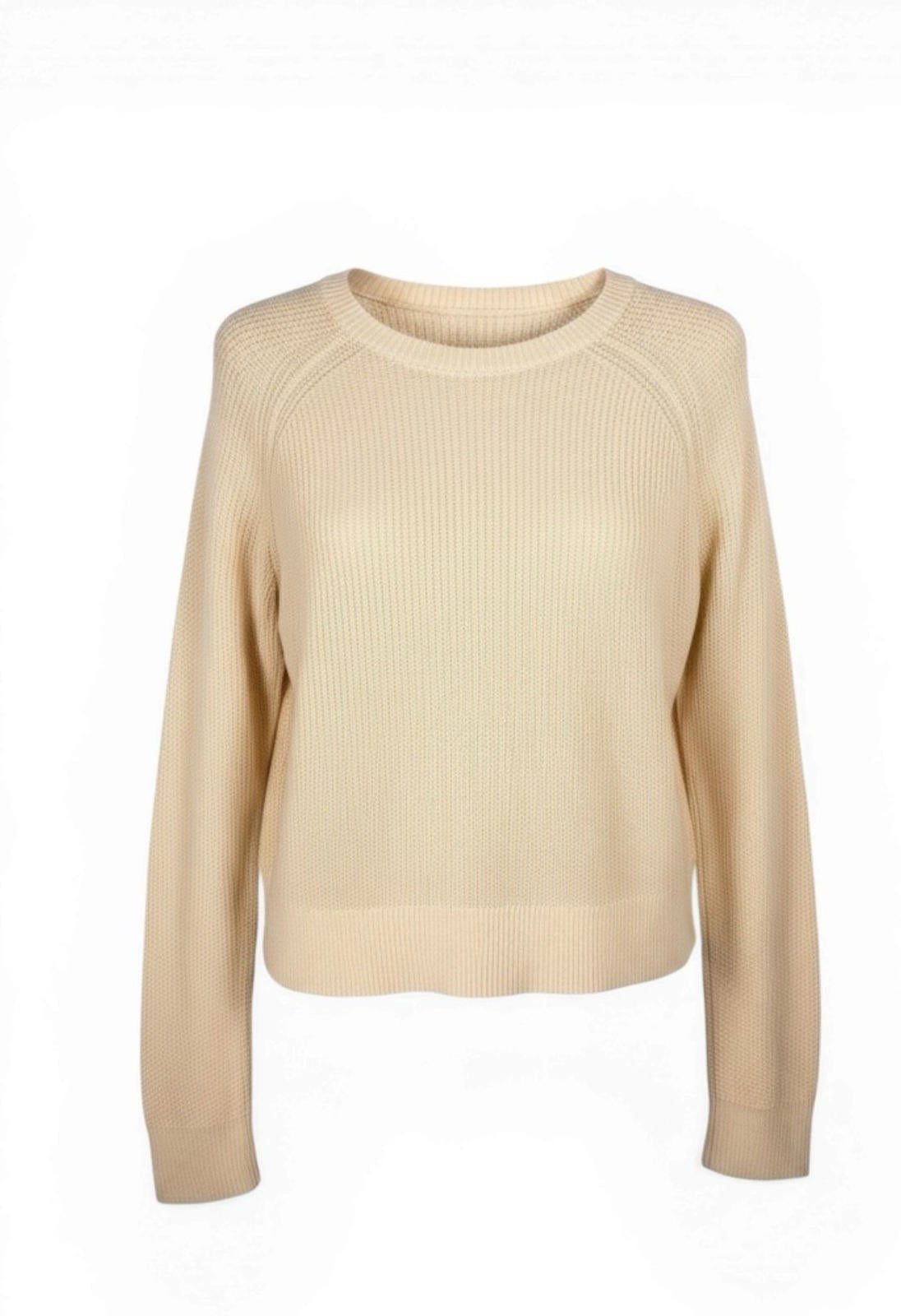 Velvet by Graham Spencer Women's Small Hydie Cream Cotton Button Back Sweater
