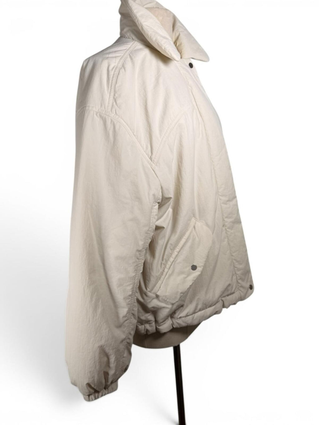 Lululemon Insulated Oversized Collared Jacket Primaloft Beige Womens Small - view 6