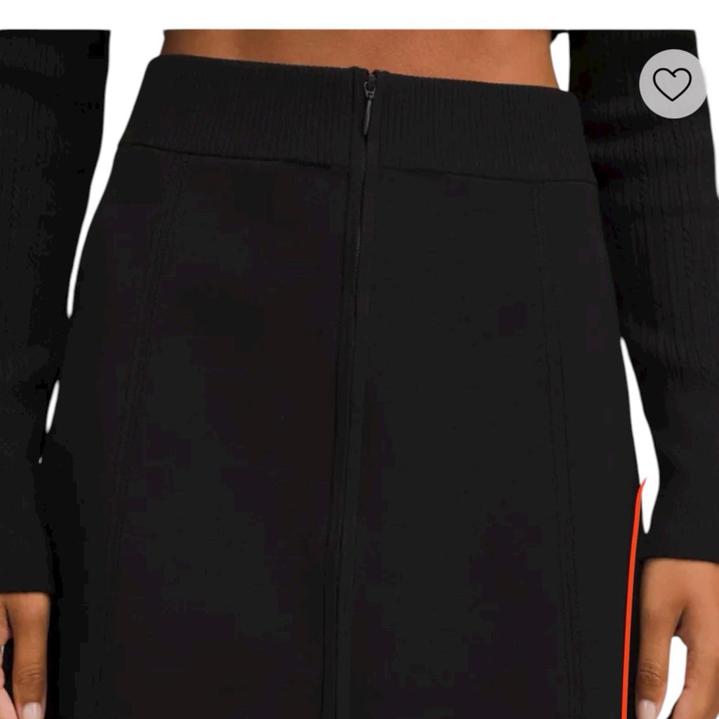 Lululemon Ribbed-Knit Mini Skirt Black NWT Size Small High Rise Stretch Casual - view 6