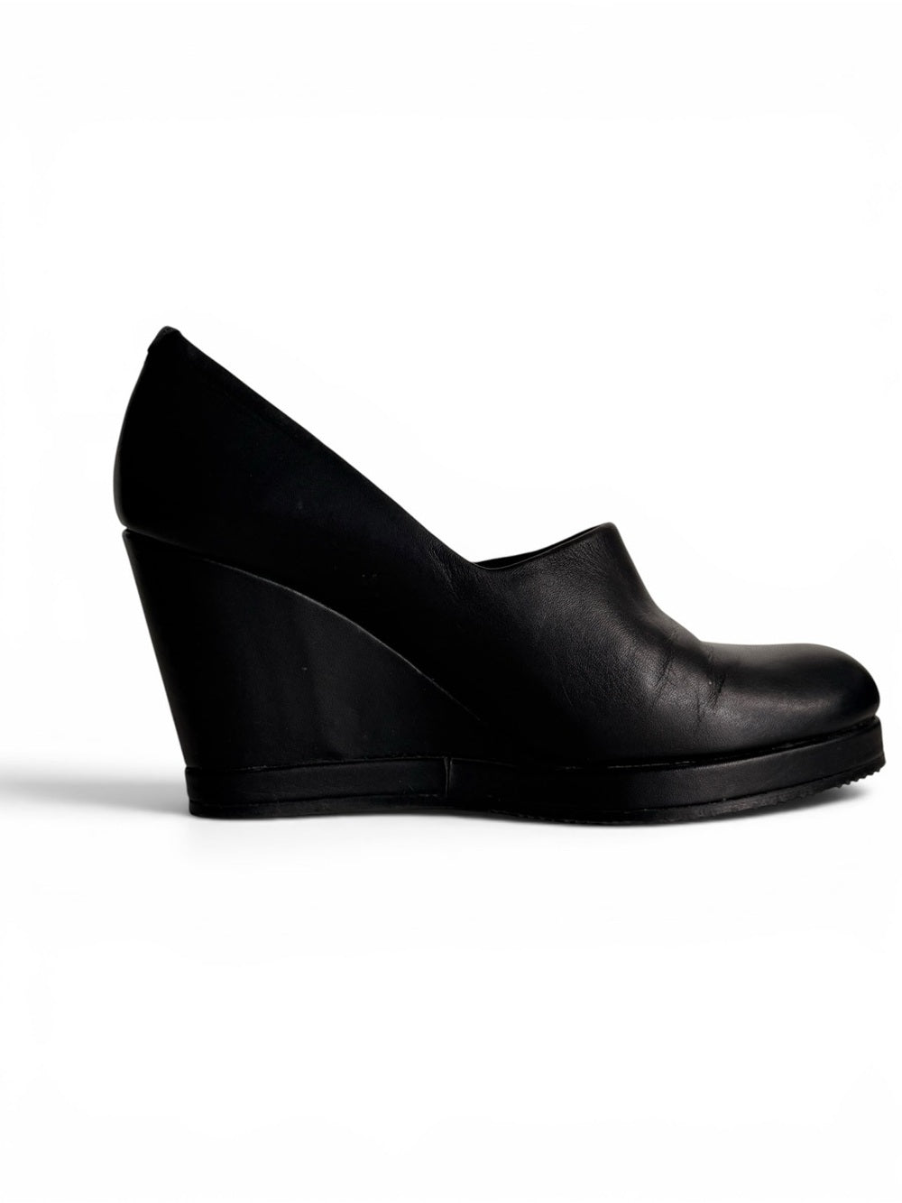Audley London Black Leather Wedge Heel Pumps Women's EU 36.5 US 6.5 Spain - view 3