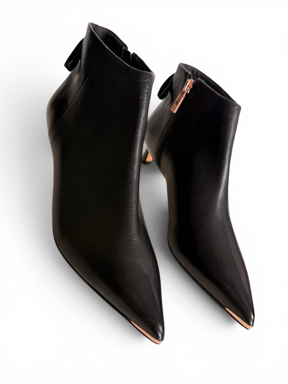 Ted Baker Amaedi Leather Kitten Heel Ankle Boots Black Women's 39 US 8.5 - view 10