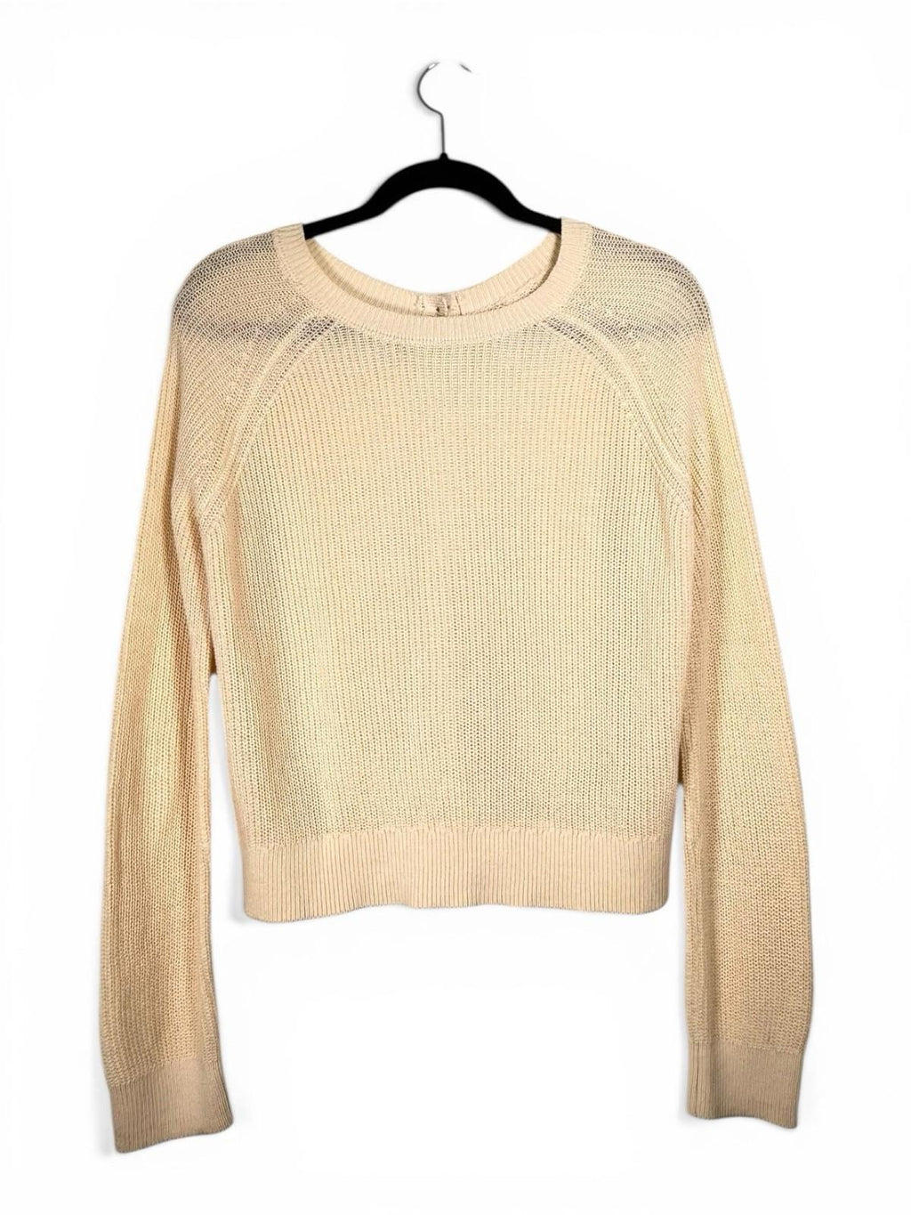 Velvet by Graham Spencer Women's Small Hydie Cream Cotton Button Back Sweater - view 9