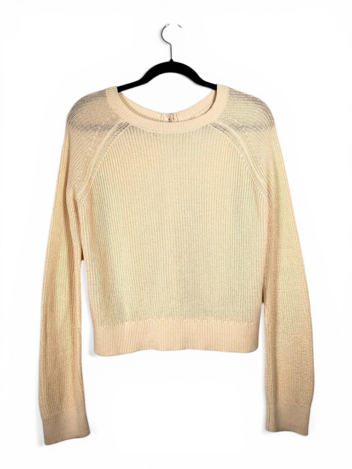 Velvet by Graham Spencer Women's Small Hydie Cream Cotton Button Back Sweater - view 9