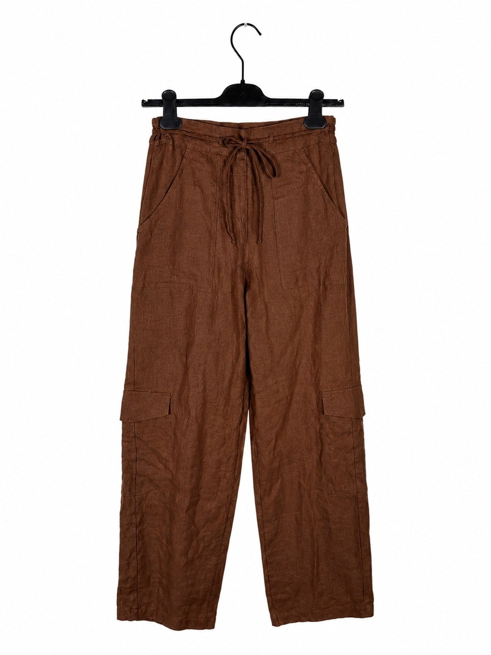Faithfull The Brand Relais Linen Cargo Pants Brown Size S 100% Linen - view 7