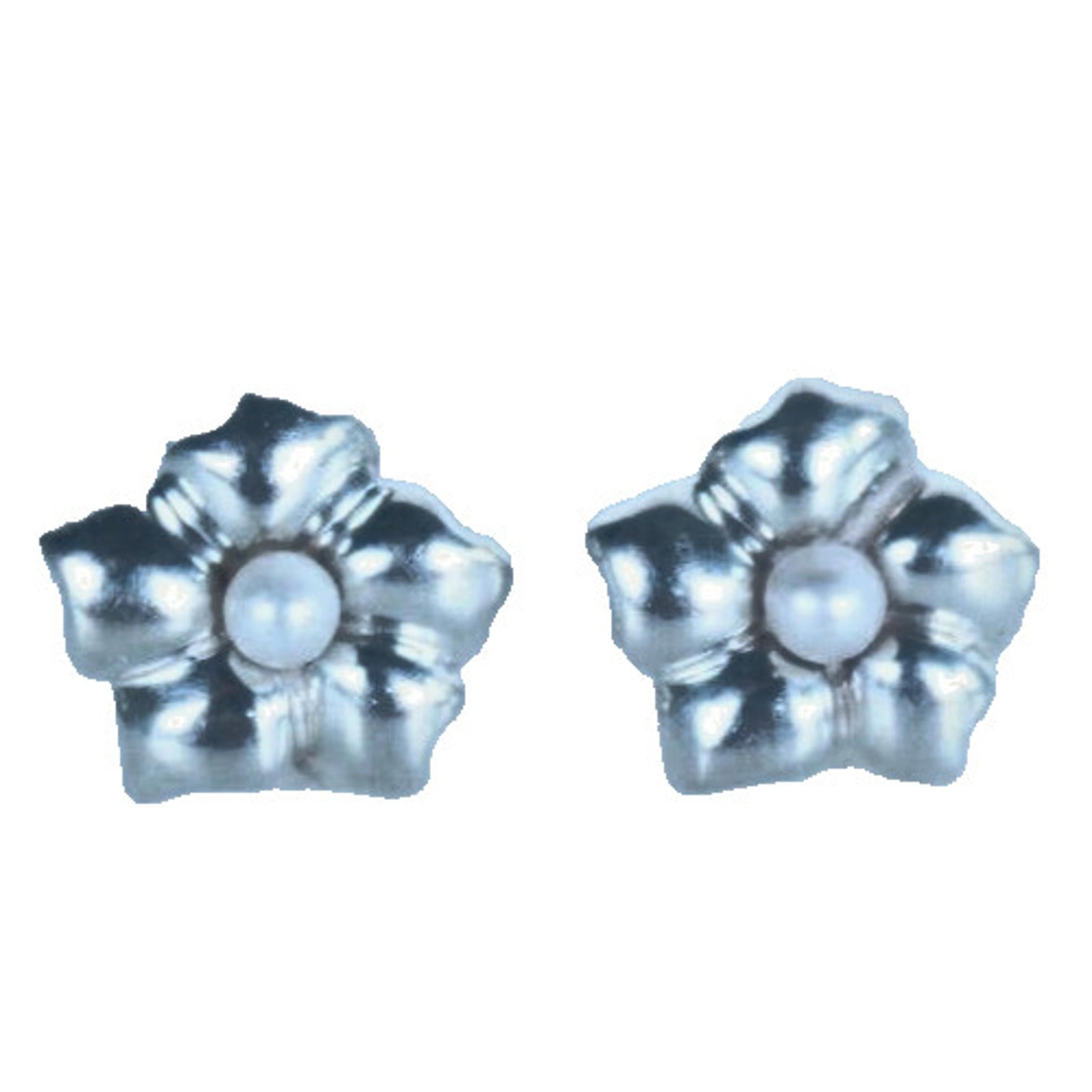 Tiffany & Co. Women's 925 Sterling Silver Vintage Daisy Flower Pearl Earrings - view 2
