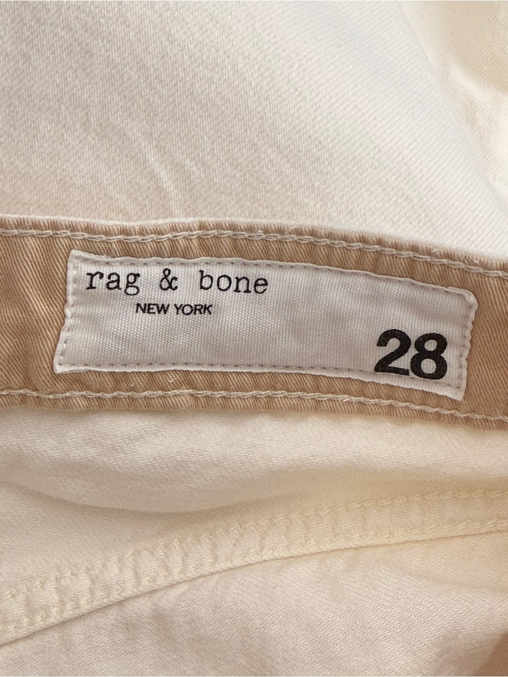 Rag & Bone Logan Wide Leg Jeans Ecru Off White Mid Rise Women's 28 Organic Denim - view 11