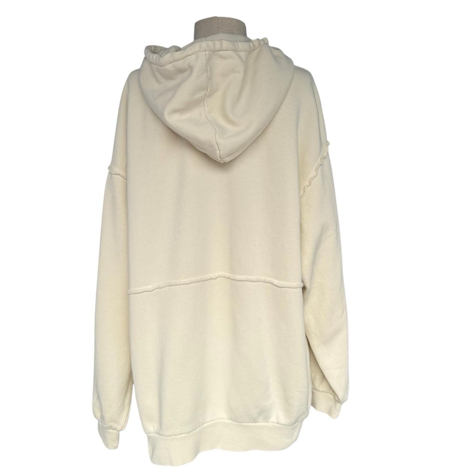 The Upside Dana Hoodie Women Small Natural Ivory Organic Cotton Oversize Sweater - view 9