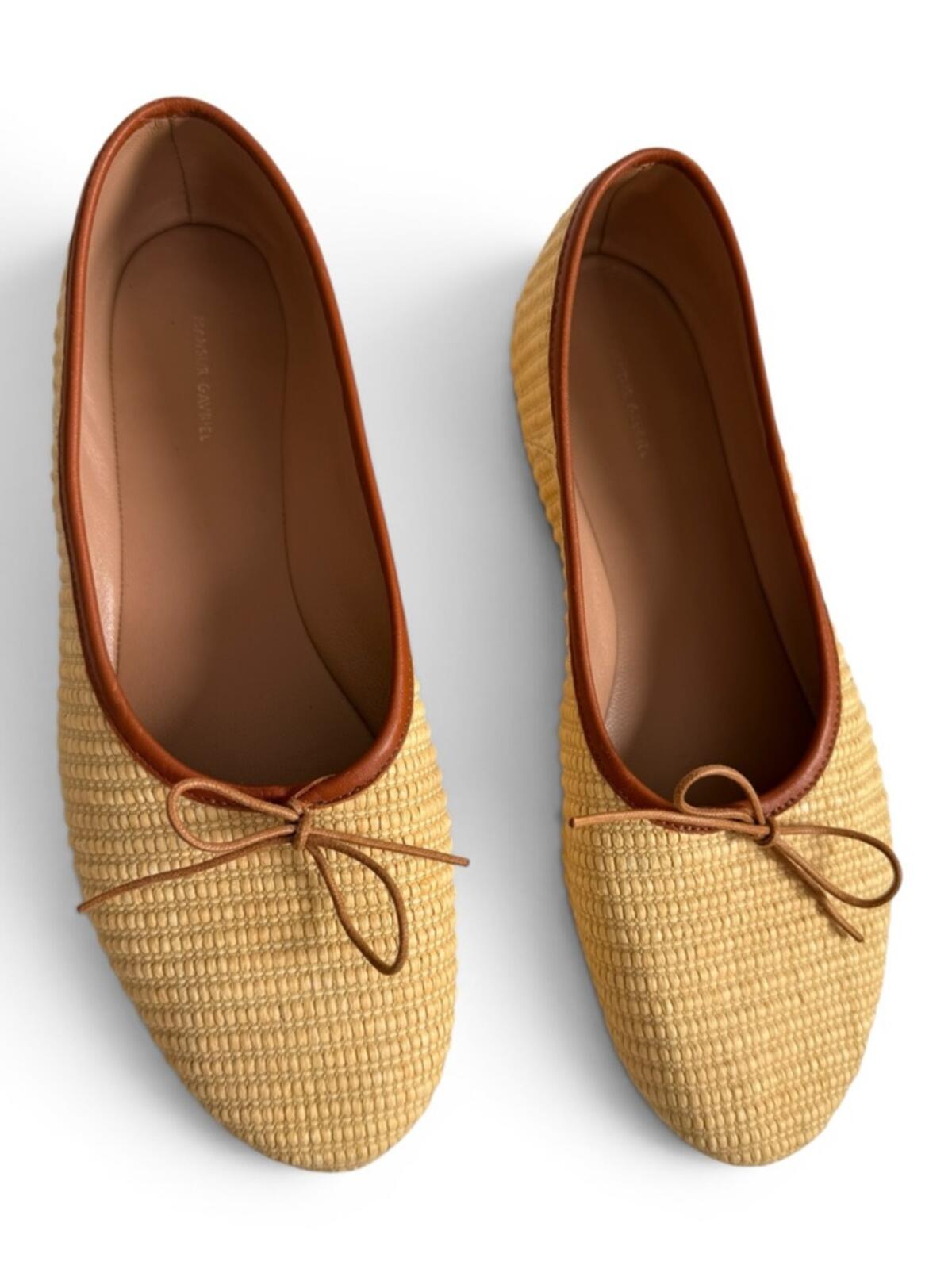 Mansur Gavriel Woven Ballet Flats Raffia Natural 38.5 - view 5