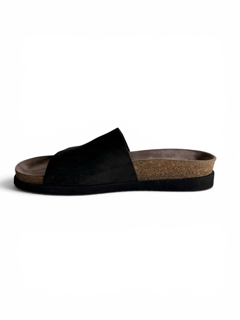 Mephisto Air Relax Black Leather Slide Sandals Women's EU 39 US 8.5 Comfort Shoe - view 4