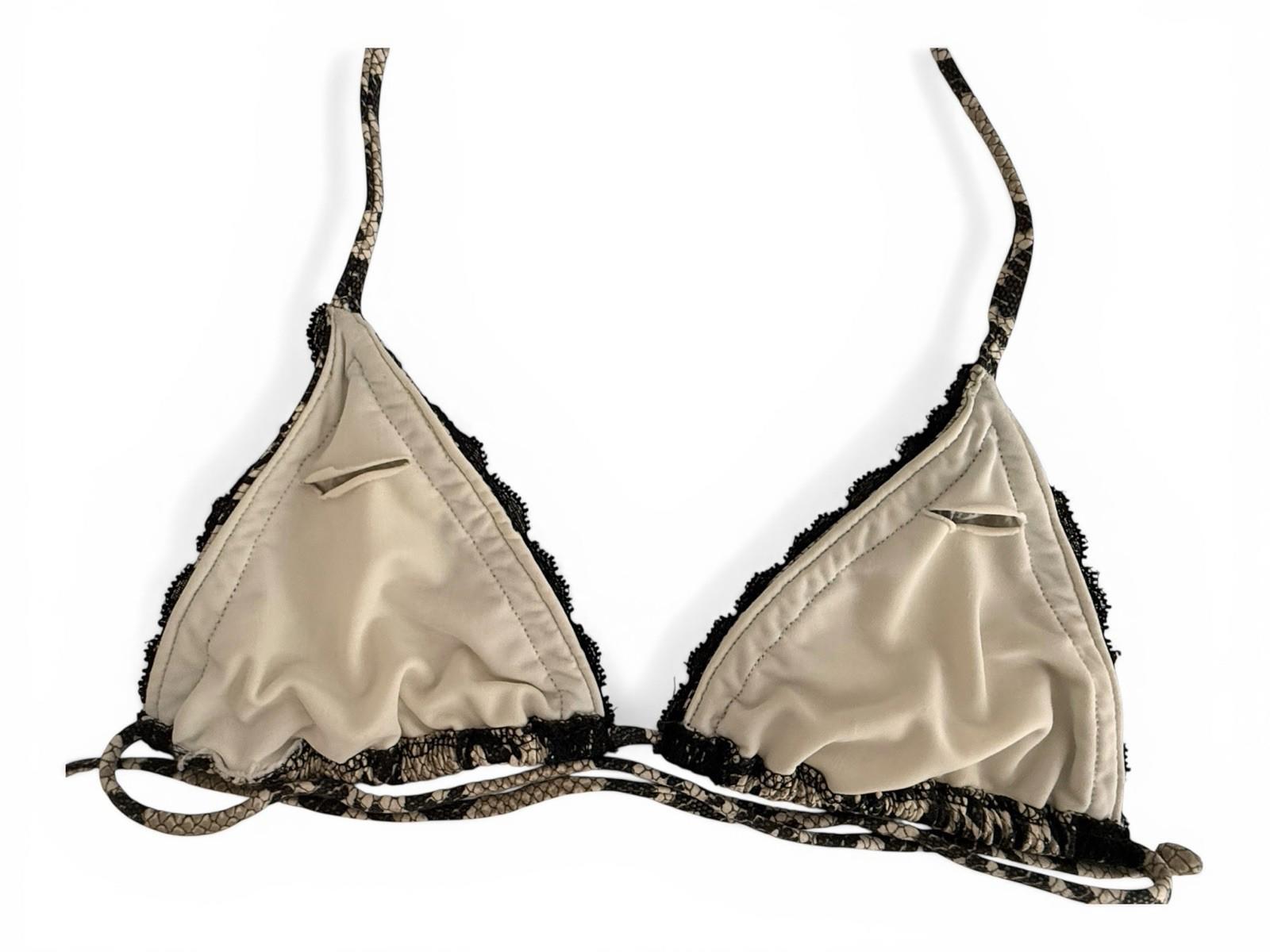 Beach Bunny Snake Print Bikini Set XS Black Lace Trim Limited Edition 1 of 500 - view 10