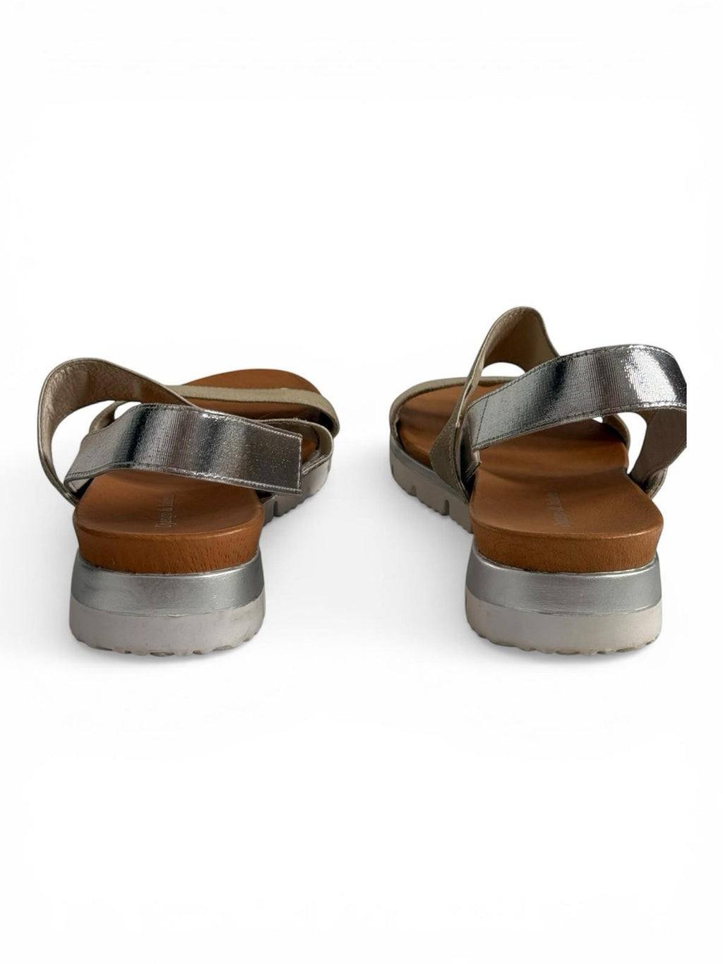 Django Juliette Lellie DJ Gold Elastic Strap Sandals Size Women 37 US 6.5 Flats - view 8
