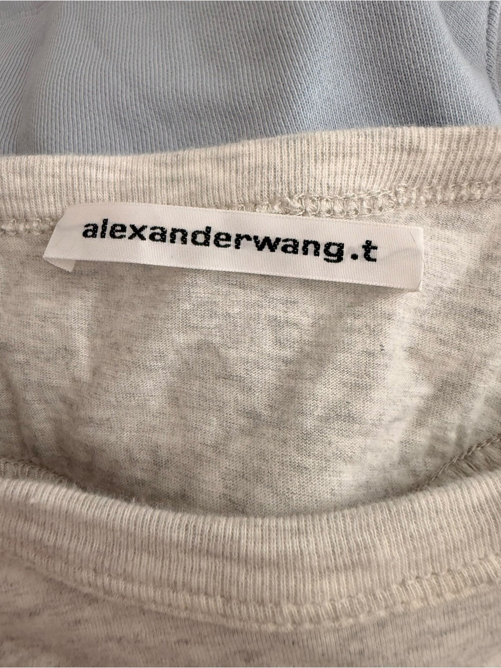 Alexander Wang Bi Layer Crop Top Sea Blue Layered Tee Size Small EU 38 Women’s - view 9
