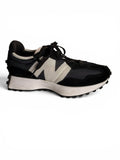 New Balance 327 Sneakers Women’s 7.5 Black Cream Retro Running Lace Up Shoes