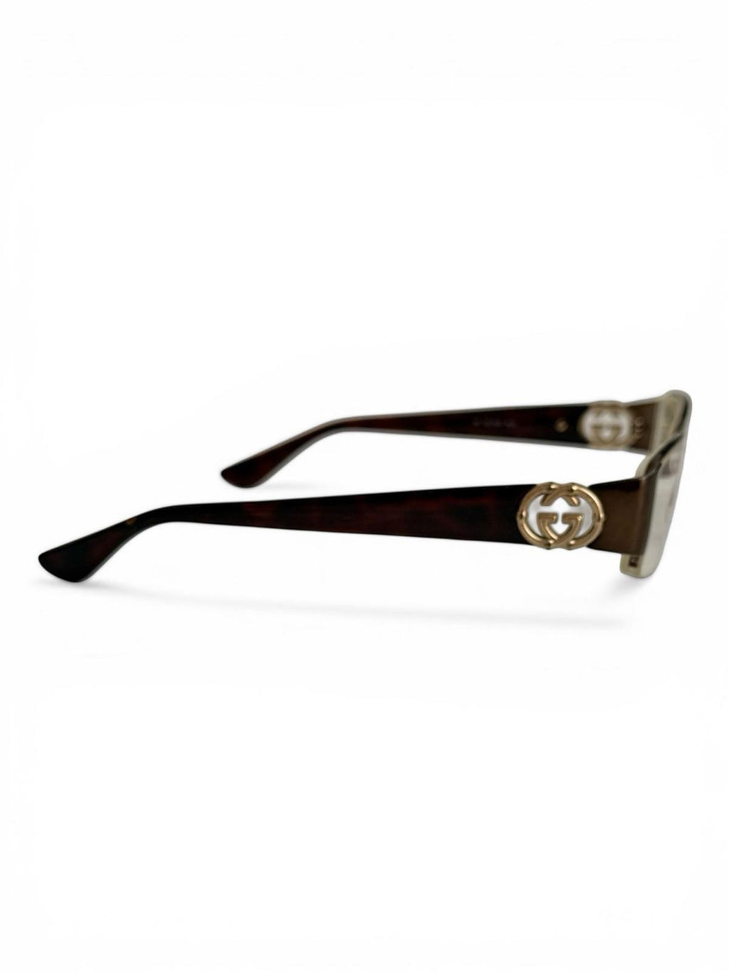 Gucci GG 2844 NVX Eyeglasses Brown Tortoise Gold Logo Half Rim Frames 51 17 135 - view 3