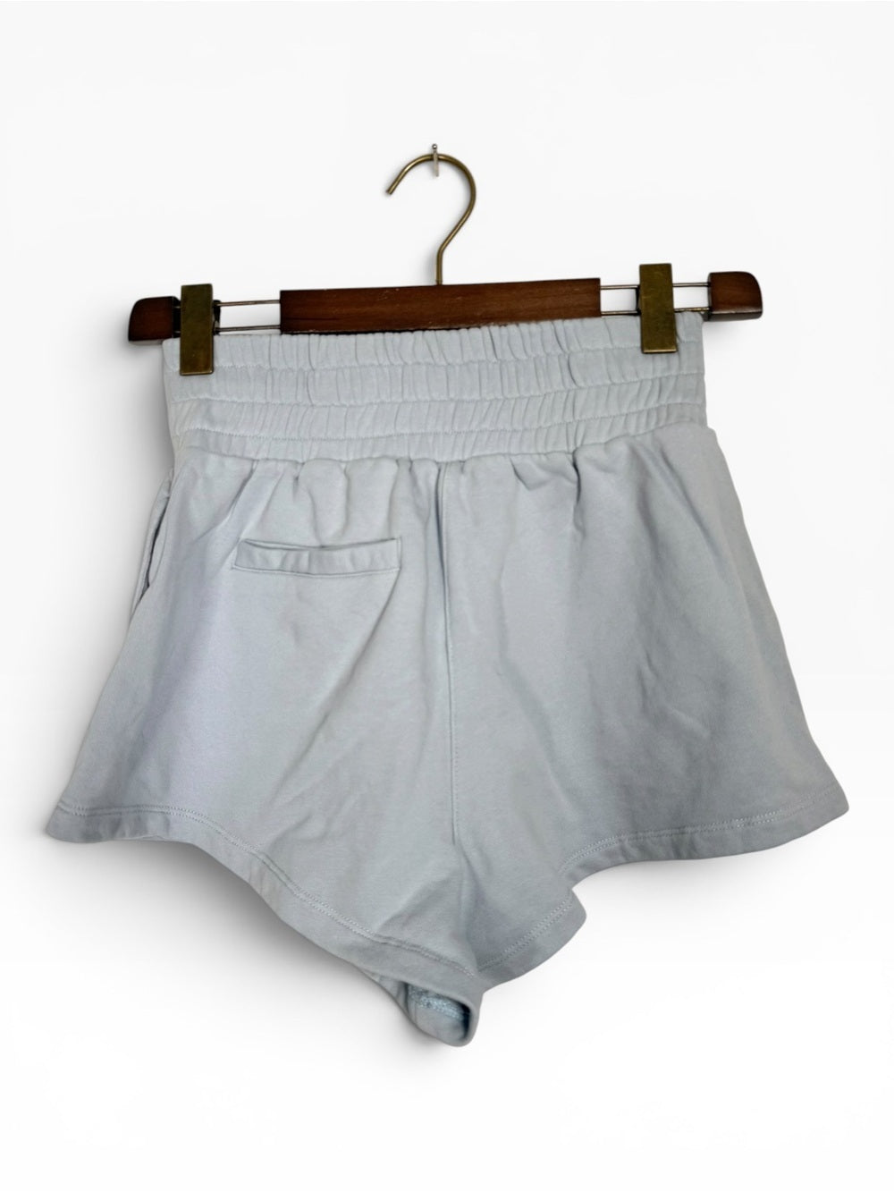 Alexander Wang NYC Terry Boxing Shorts Sea Blue Logo Waist Size Small EU 38 - view 5