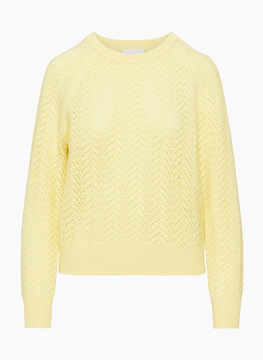 Wilfred Arbor Sweater XS Yellow Merino Wool Cable Knit Crewneck Women’s Aritzia - view 3