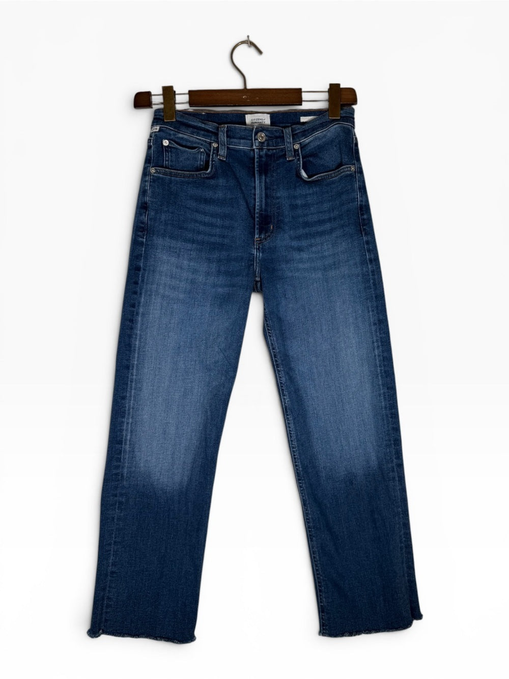 Citizens of Humanity Palma Crop Wide Leg Jeans Medium Wash Women's 27 Denim - view 6