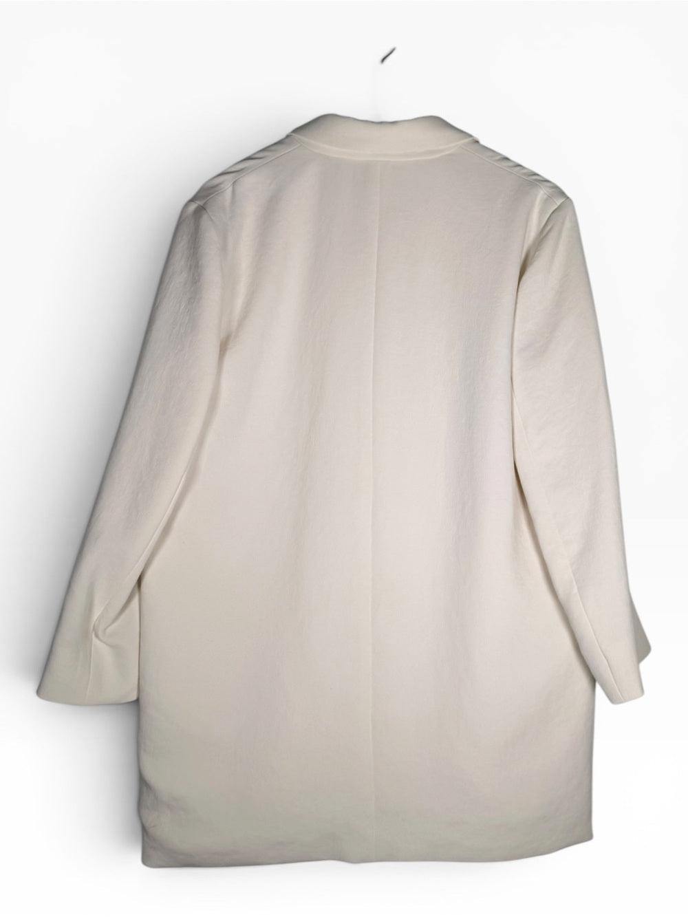 Aritzia Wilfred Cherrelle Blazer Light Birch Ivory Crepette Jacket Medium Coat - view 12