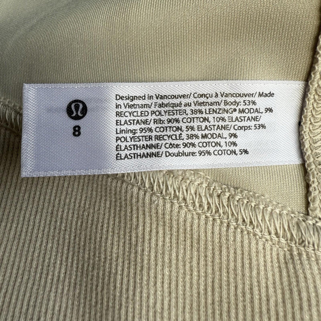 Lululemon Women’s Softstream Long Sleeve Half Zip Dress Bone Beige US 8 Medium - view 10