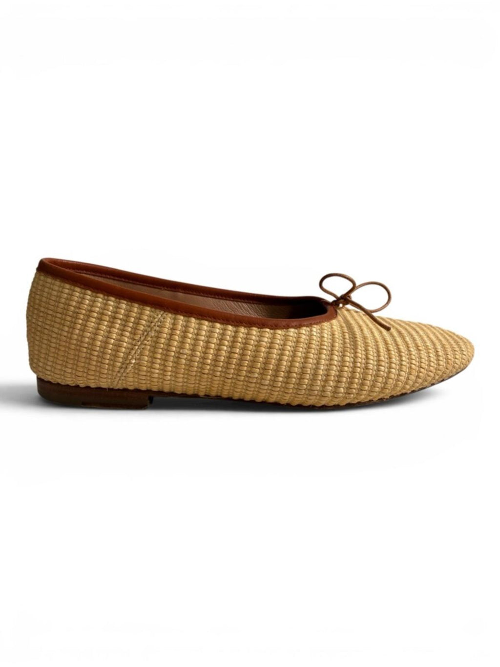 Mansur Gavriel Woven Ballet Flats Raffia Natural 38.5 - view 4