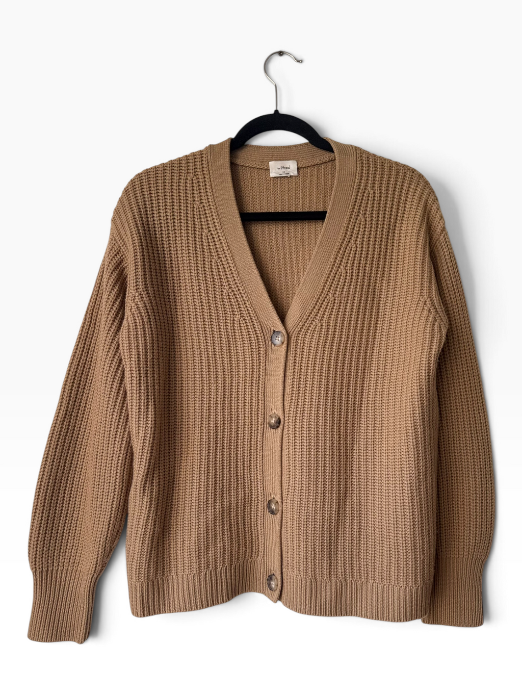 Wilfred Merino Wool Cardigan Camel XS - IMG_6546
