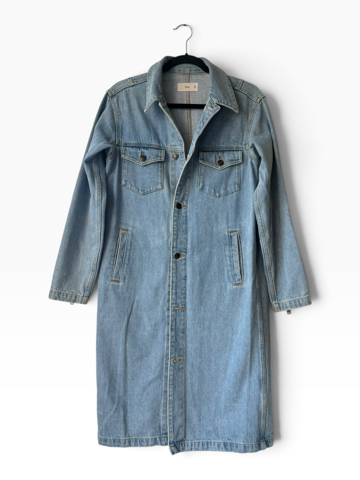 Tna Denim Duster Coat Light Wash XXS - IMG_6522