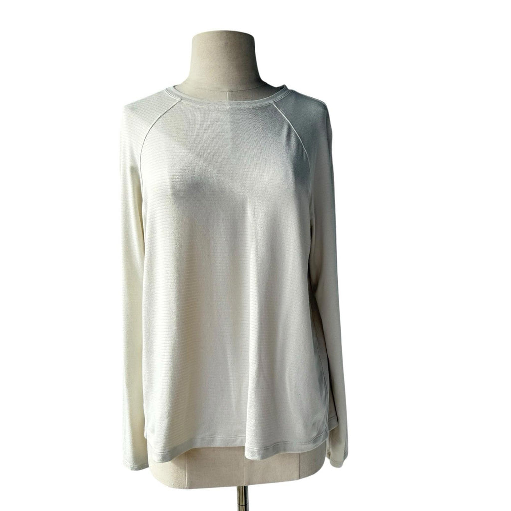 Lululemon Women Light Ivory License to Train Classic Fit Long Sleeve Shirt US8 M - view 8