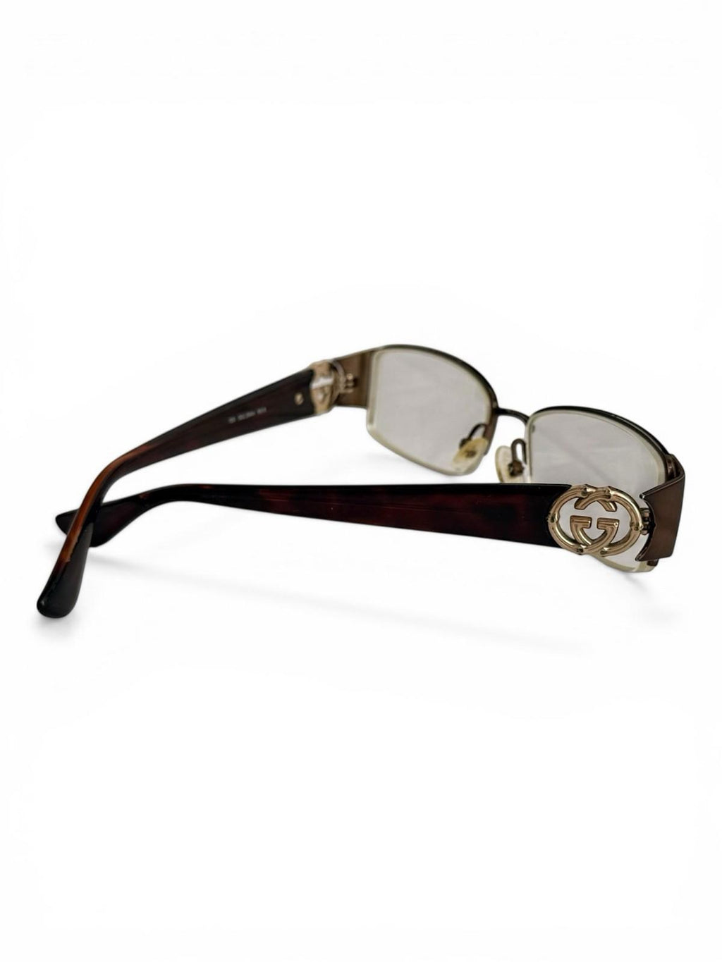 Gucci GG 2844 NVX Eyeglasses Brown Tortoise Gold Logo Half Rim Frames 51 17 135 - view 8