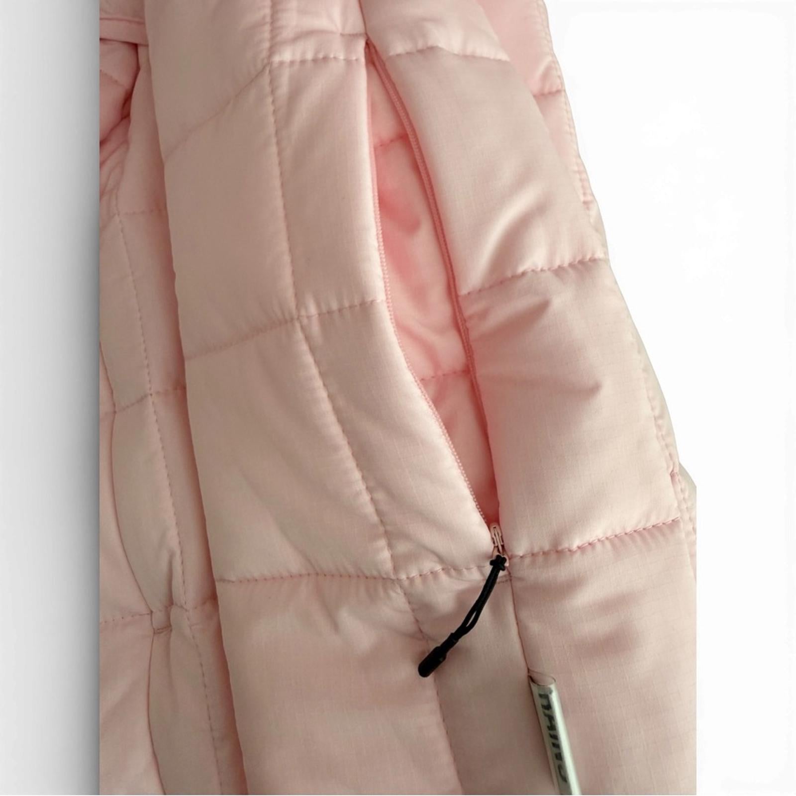 Rains Women’s Medium Liner Bomber Jacket Candy Pink Quilted Lightweight Coat - view 10