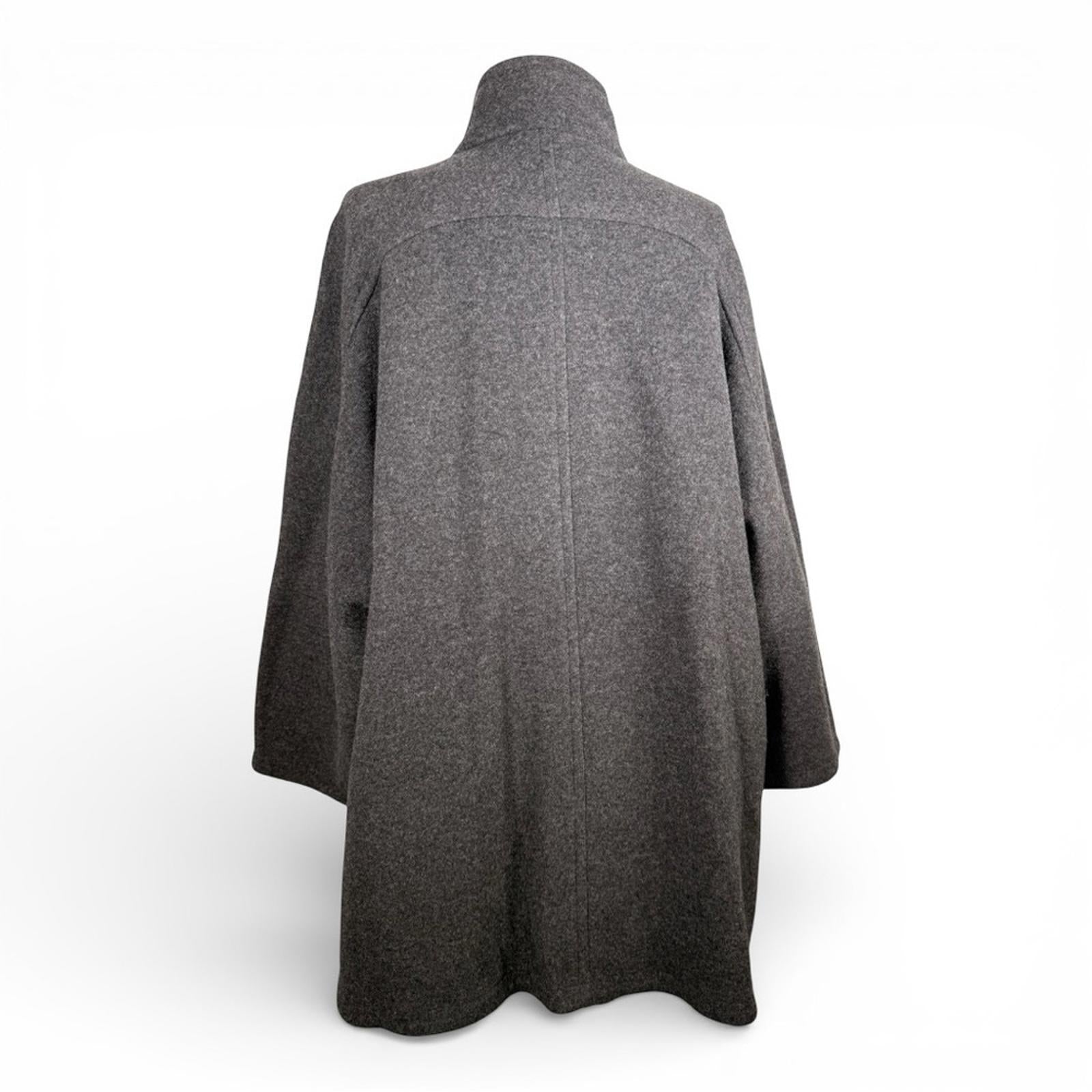 Gerry Weber Edition Wool Blend Cape Poncho Jacket Gray Zip Front Size 38 US 8 - view 8