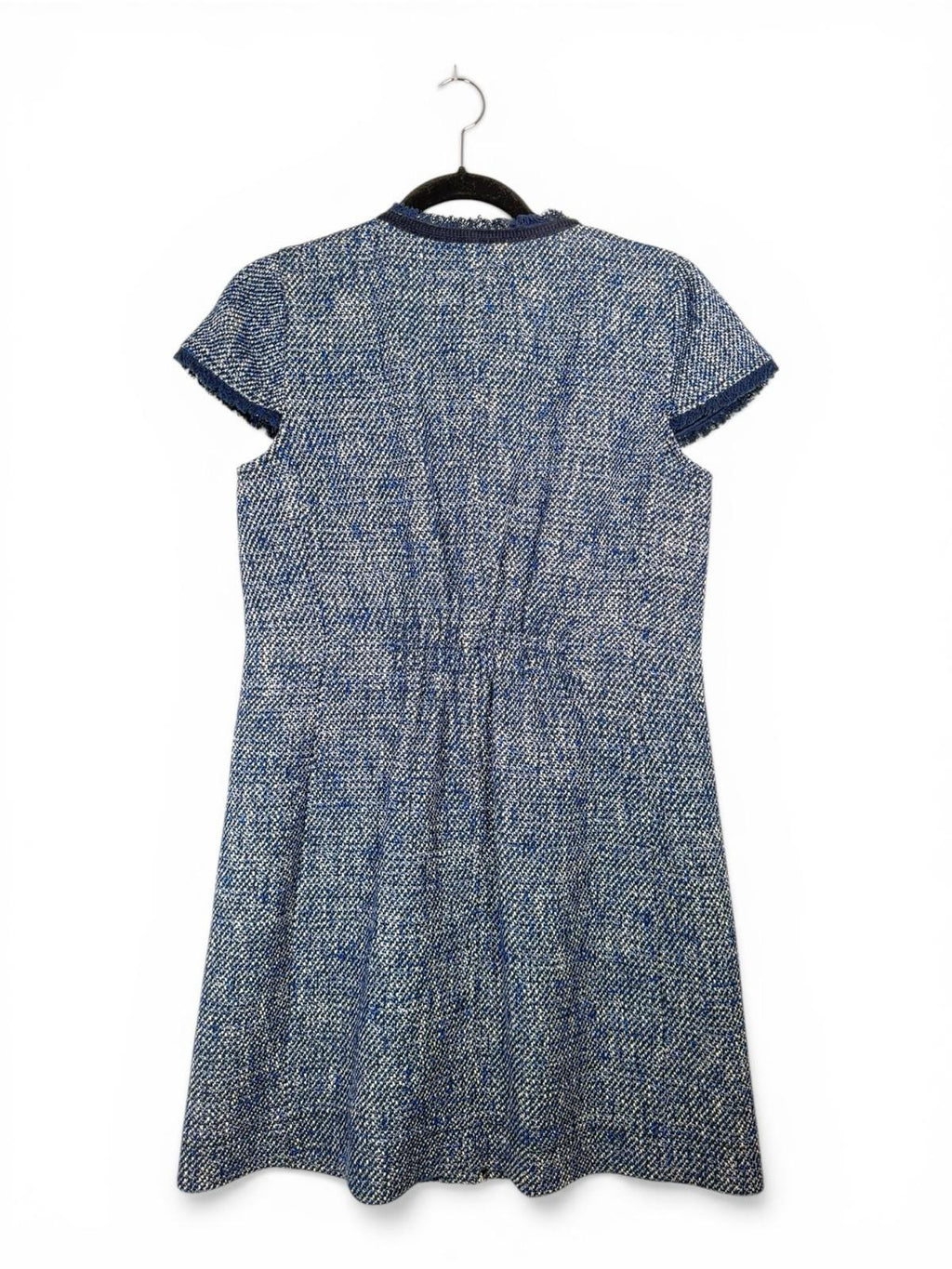 ME+EM Tweed Mini Dress Navy Gold Button Women's US 8 UK 12 SS25 Current Season - view 10