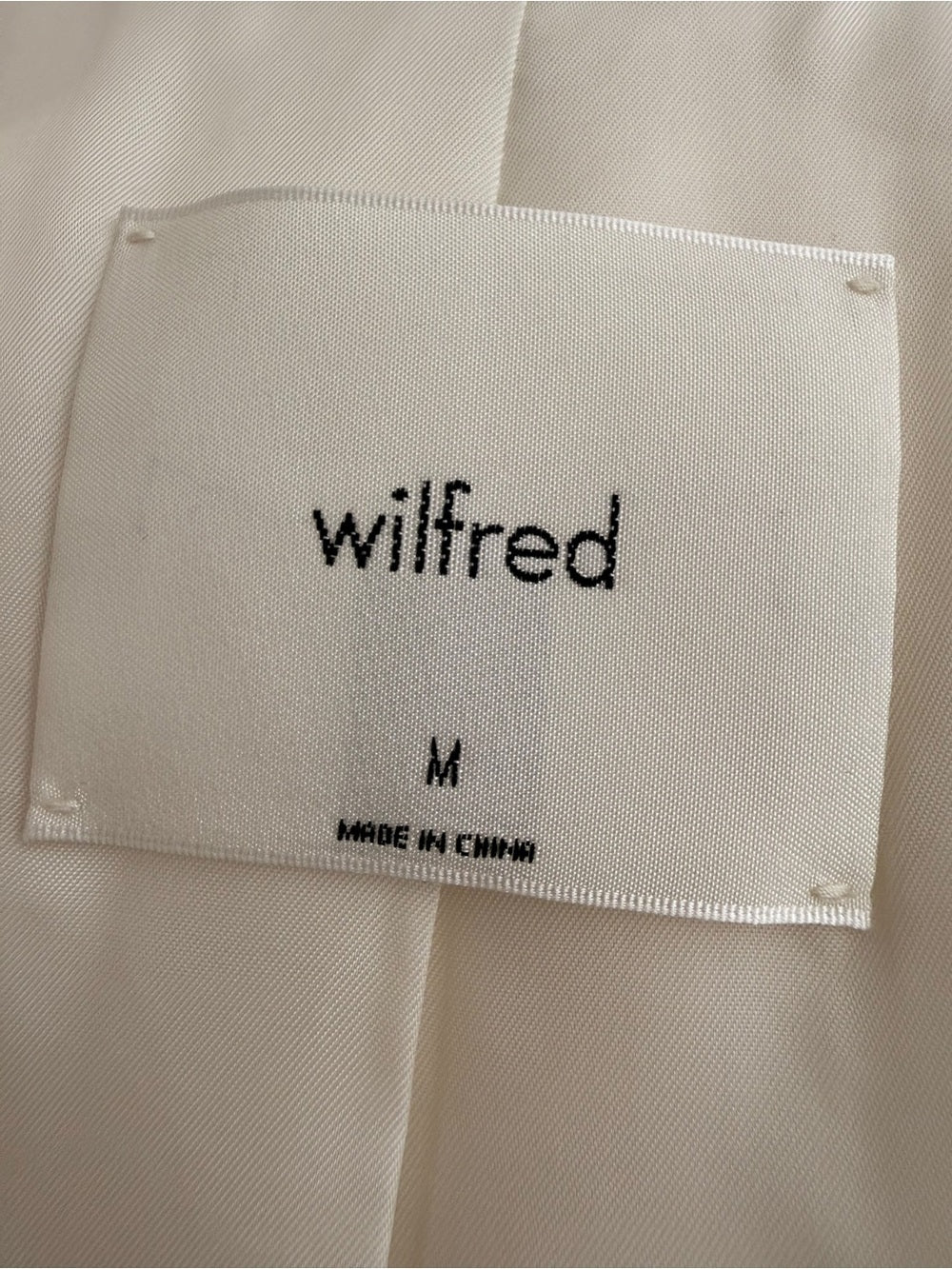 Aritzia Wilfred Cherrelle Blazer Light Birch Ivory Crepette Jacket Medium Coat - view 9