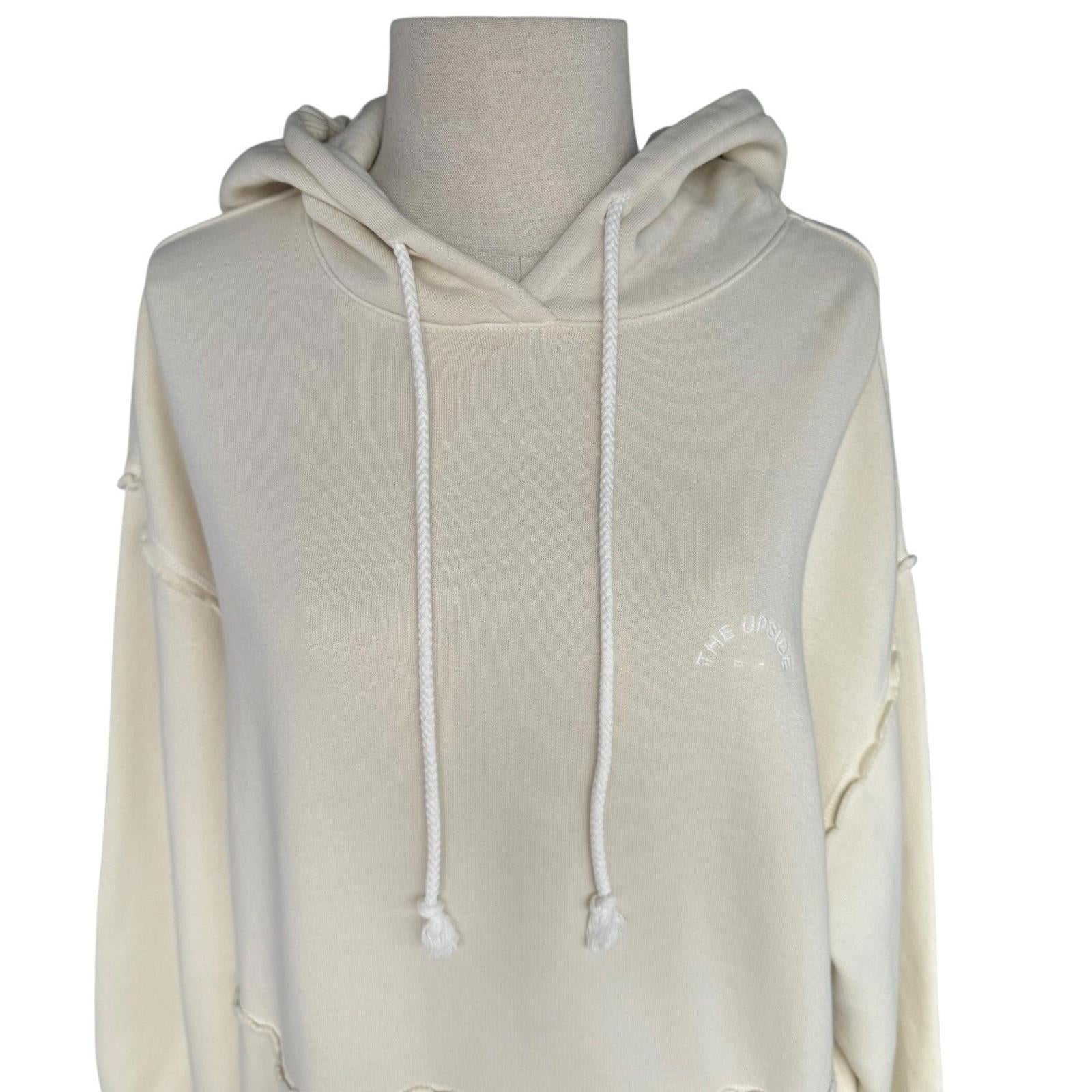 The Upside Dana Hoodie Women Small Natural Ivory Organic Cotton Oversize Sweater - view 7