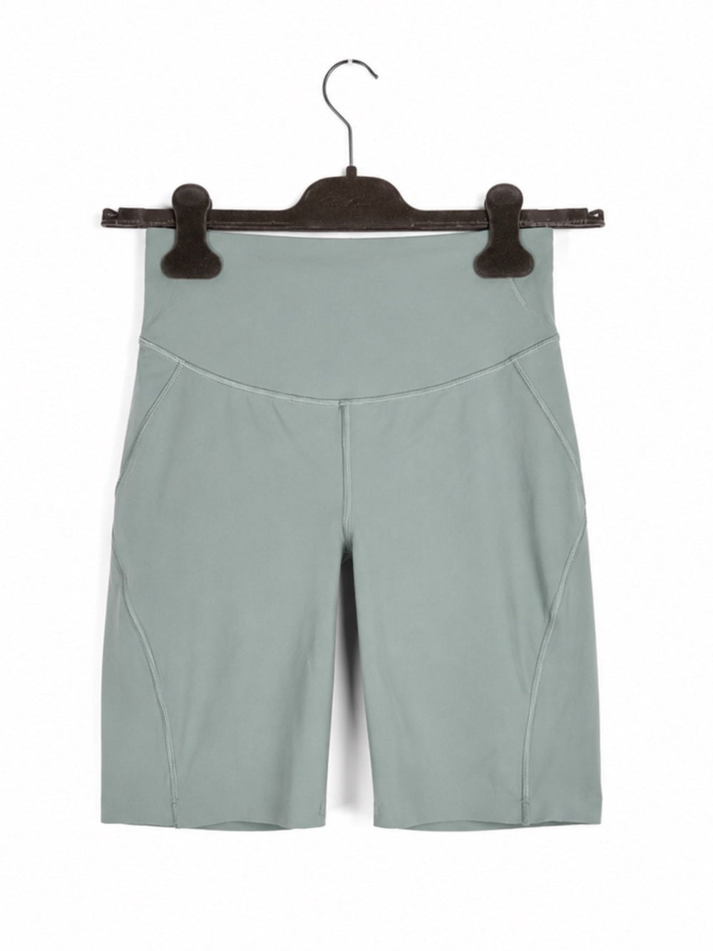 Lululemon High Rise 10" Biker Shorts Sage Green Size 4 Yoga Athletic Women’s