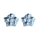 Tiffany & Co. Women's 925 Sterling Silver Vintage Daisy Flower Pearl Earrings