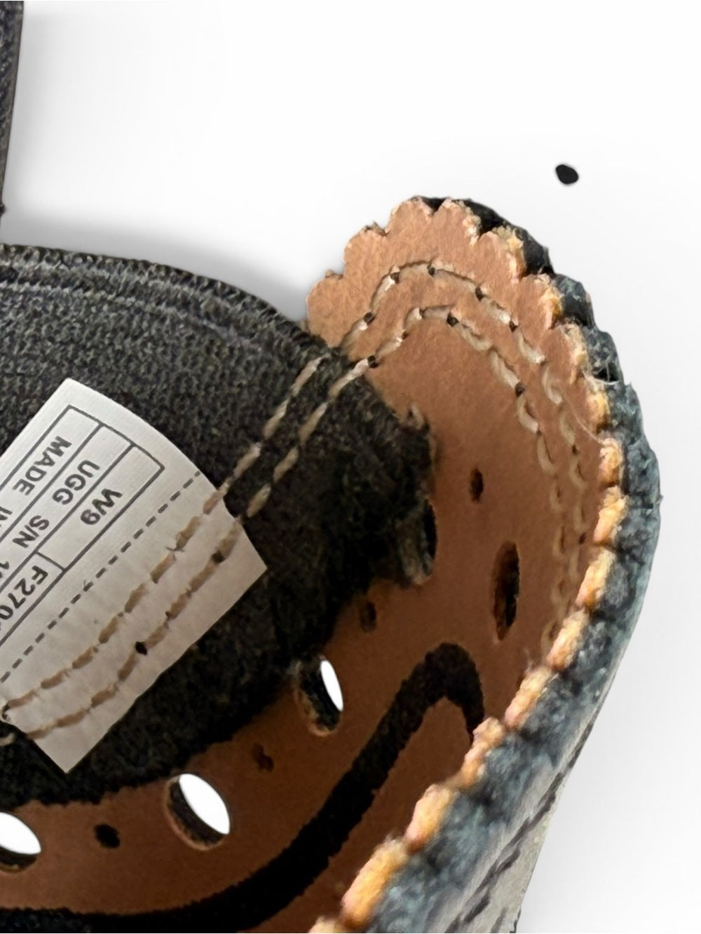 UGG Sammy Black Perforated Leather Slip On Sneakers Women's 9 - view 7