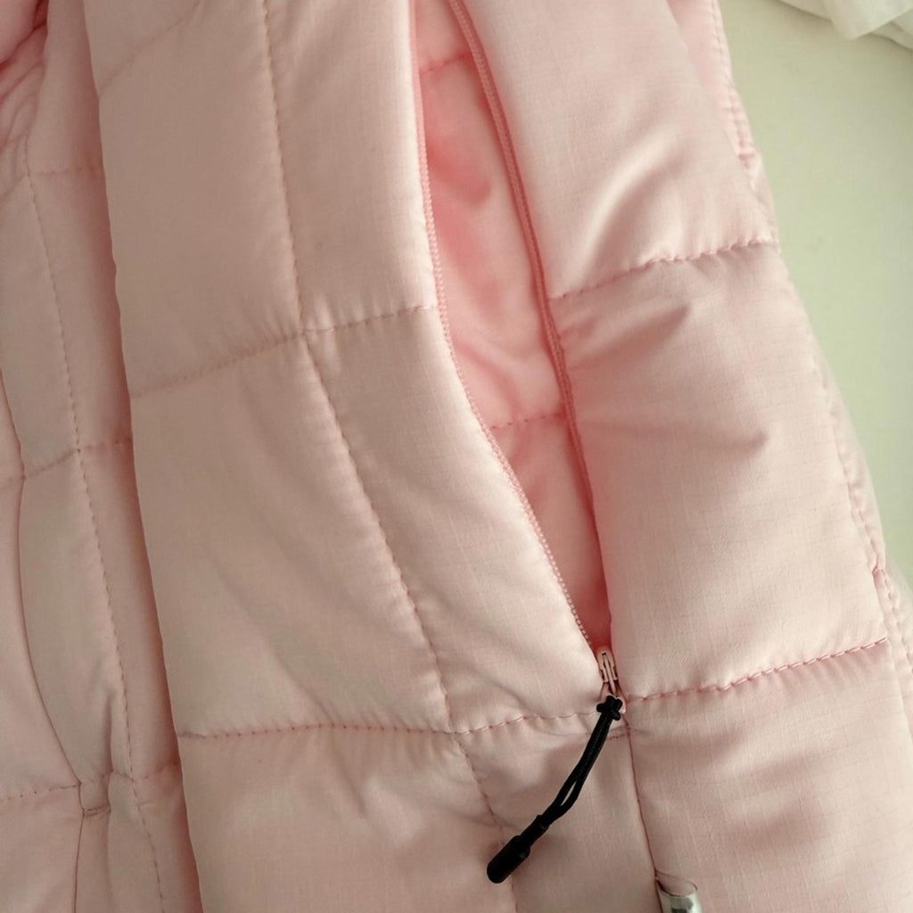 Rains Women’s Medium Liner Bomber Jacket Candy Pink Quilted Lightweight Coat - view 13