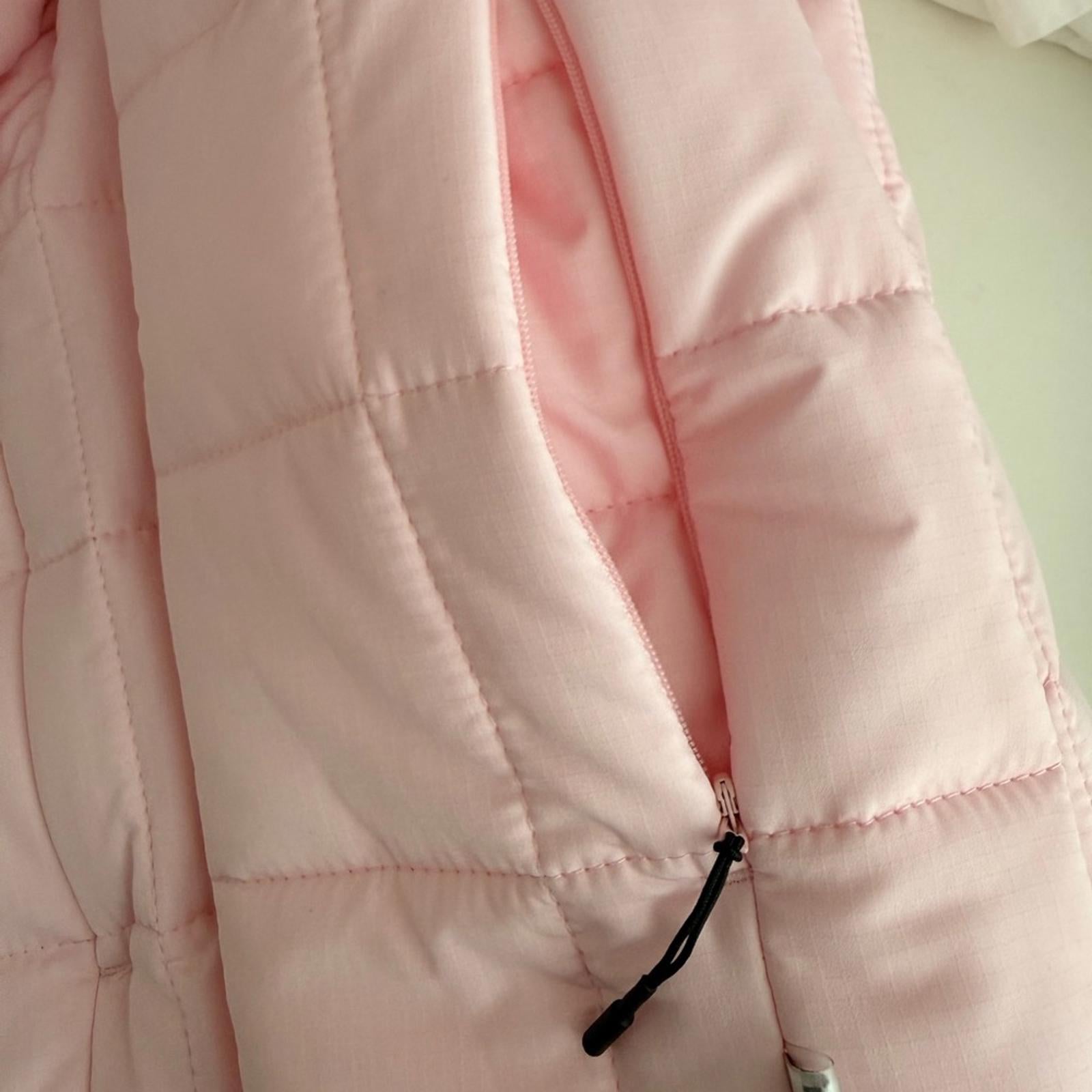 Rains Women’s Medium Liner Bomber Jacket Candy Pink Quilted Lightweight Coat - view 13