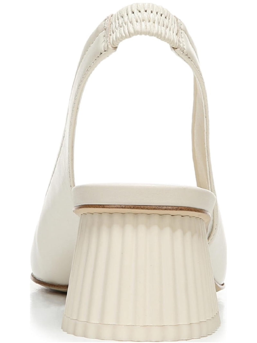 Sam Edelman Leather Slingback Block Heel Pumps Ivory Women 7.5 Square Toe Toren - view 3