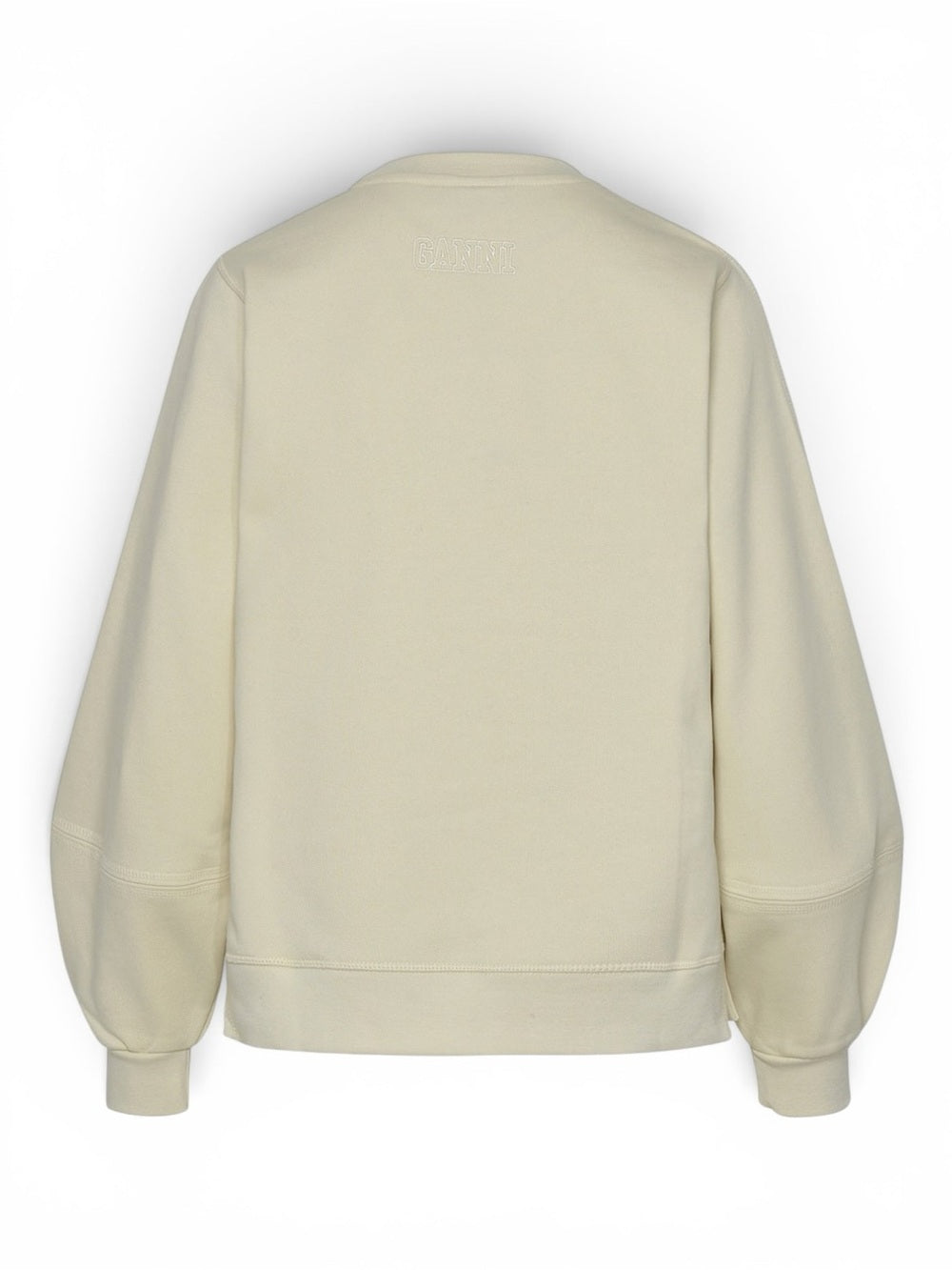 GANNI Software IV Organic Cotton Sweatshirt Cream Size Medium Women’s Sweater - view 6