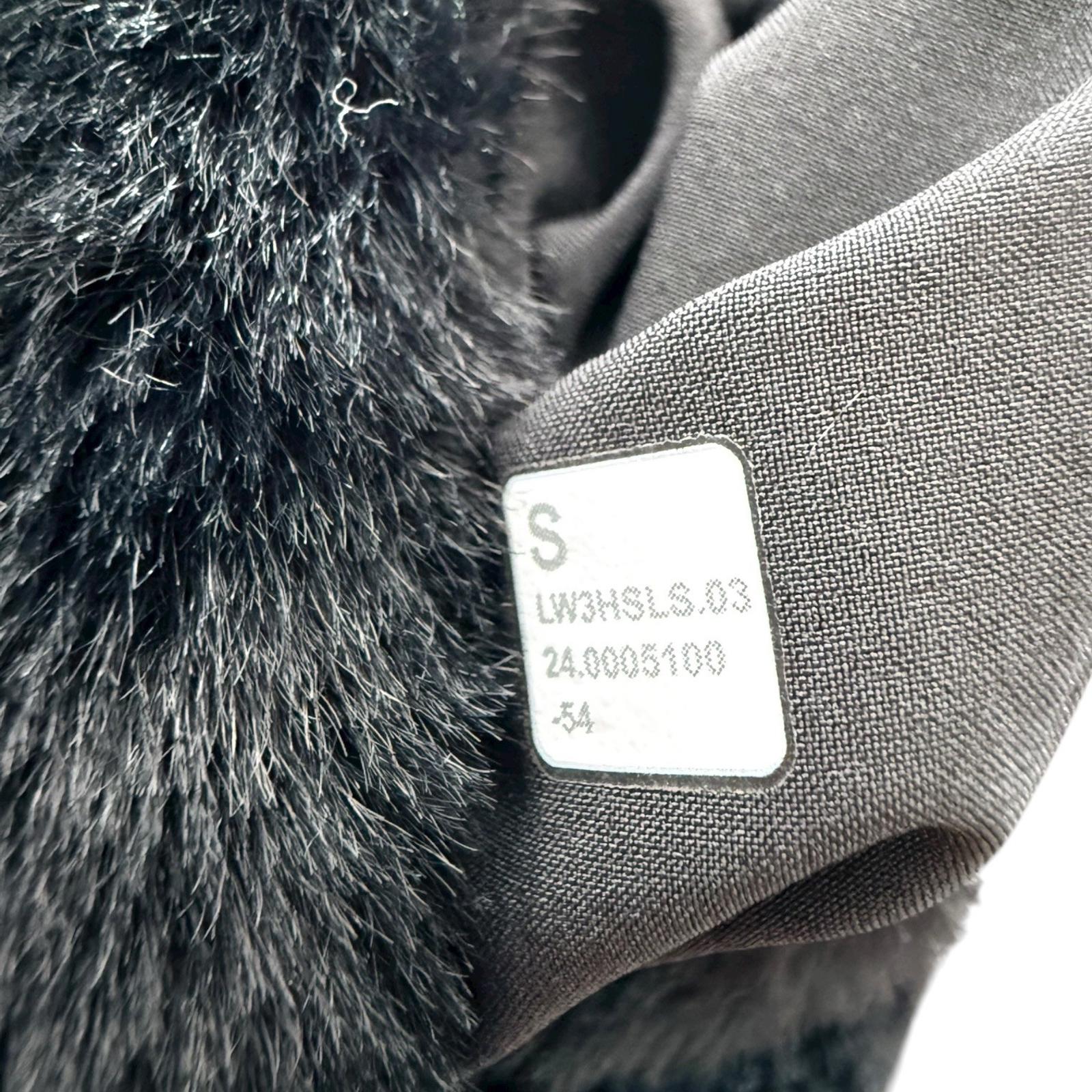 Lululemon Women Black Textured Fleece Reversible Faux Fur Jacket Size Small Coat - view 9