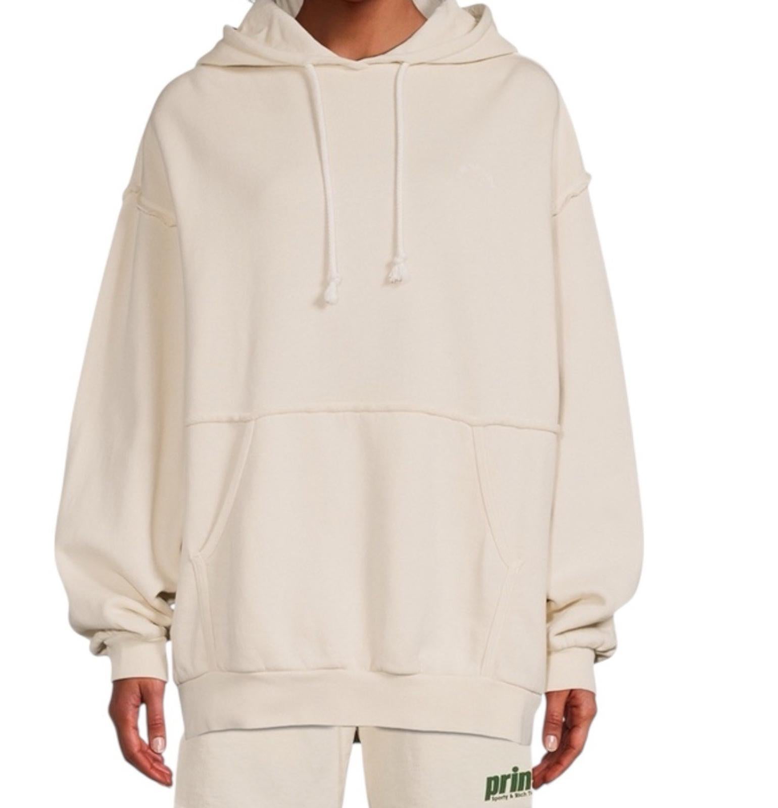 The Upside Dana Hoodie Women Small Natural Ivory Organic Cotton Oversize Sweater
