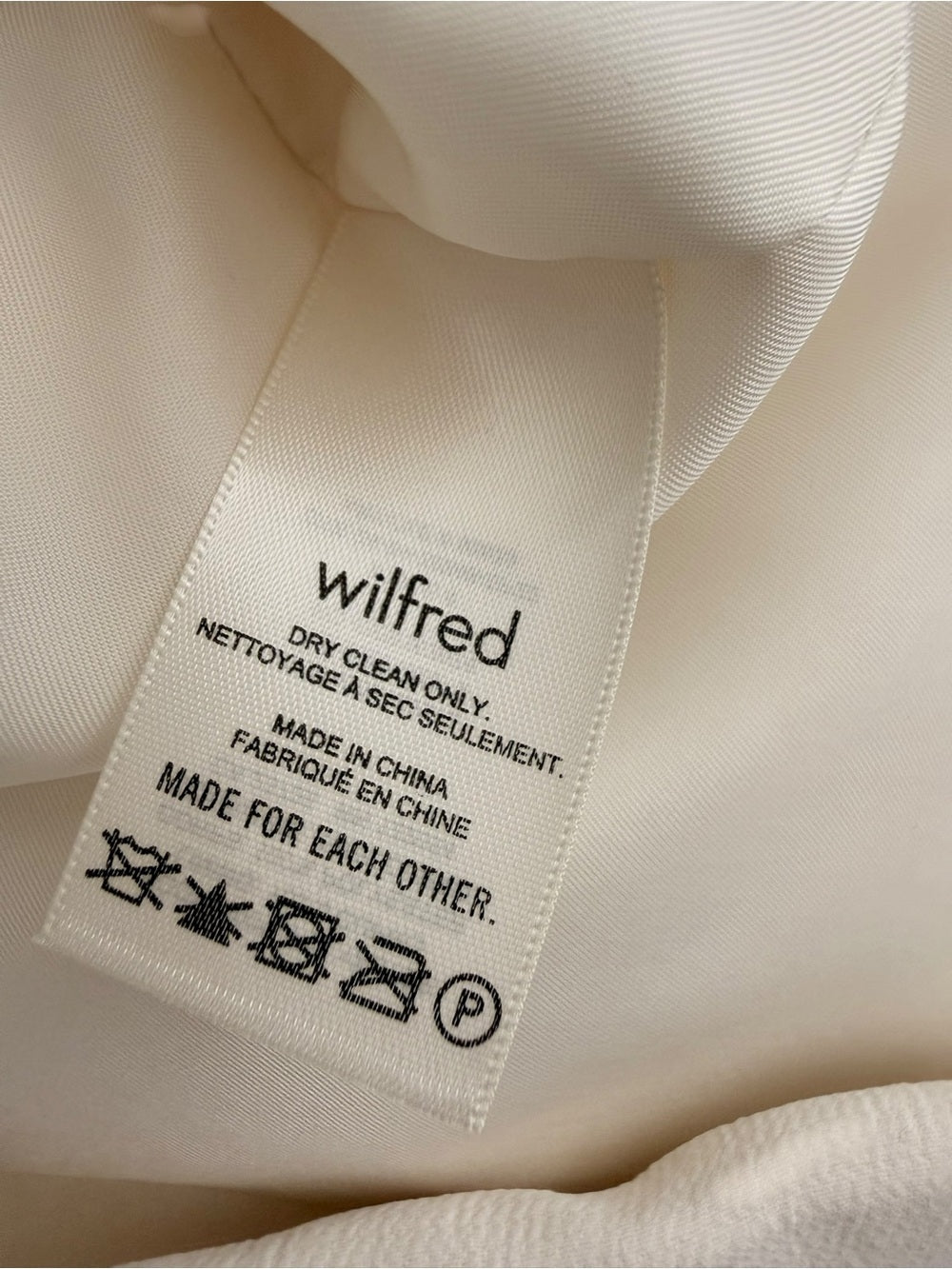 Aritzia Wilfred Cherrelle Blazer Light Birch Ivory Crepette Jacket Medium Coat - view 10