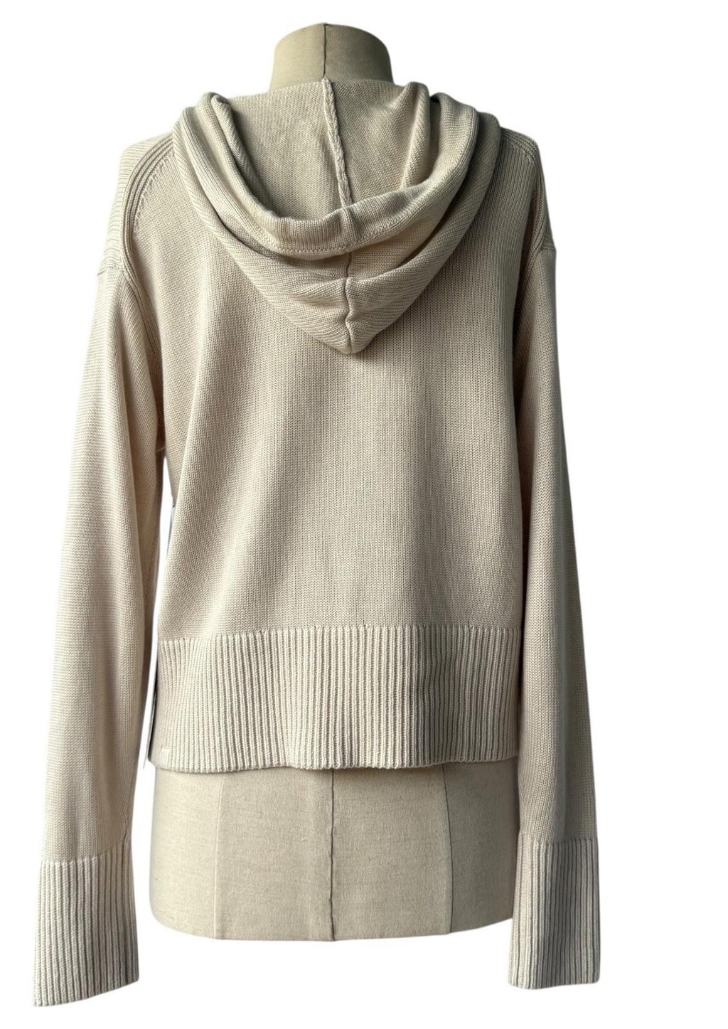 Lululemon Women’s Double Knit Sweater Hoodie White Opal Beige Knit Size XS/S NWT - view 7