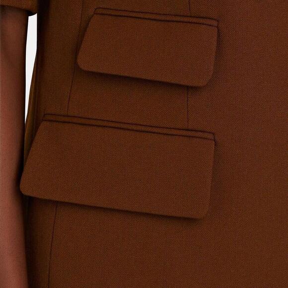 A.L.C. Women 4 Mocha Brown Mavis Single-Breasted Classic Twill Blazer Jacket NWT - view 4