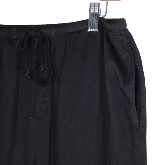 Bella Dahl XS Black EcoVero Drawstring Wide Leg Lounge PJ Pants Sleepwear Jogger - view 5