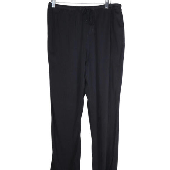 Bella Dahl XS Black EcoVero Drawstring Wide Leg Lounge PJ Pants Sleepwear Jogger - view 3