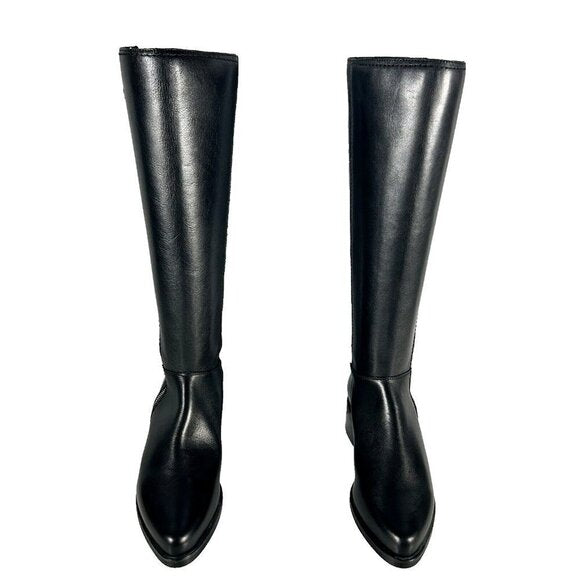 Aquatalia Women's Size US 8M Black Geovanna Boot Tall Leather Zipper Boot $890 - view 3