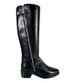 Aquatalia Women's Size US 8M Black Geovanna Boot Tall Leather Zipper Boot $890