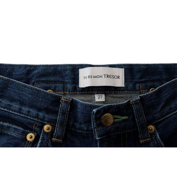 Tu es mon Tresor Women's Size 27 Blue The Emerald Jeans 1 Year Boyfriend Denim - view 3